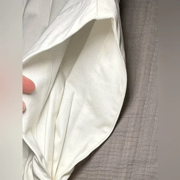 ZARA White Belted Mini Dress Pleated Short Sleeve Size S - Picture 11 of 15